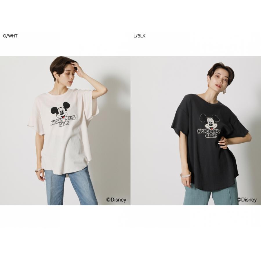 Thermal Mickey Tee サーマルミッキーtシャツ レディース トップス カットソー 半袖 Markdown 250esg90 315e Azul By Moussy 通販 Yahoo ショッピング
