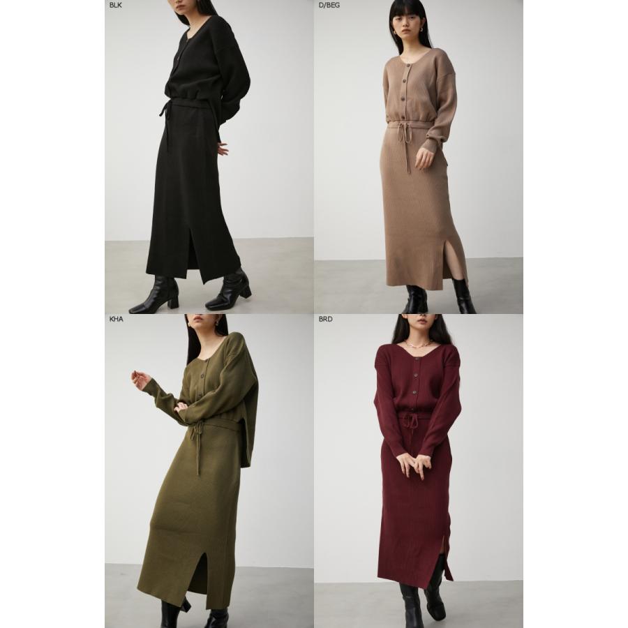AZUL BY MOUSSY FRONT BUTTON BLOUSING RIB OP/フロントボタン AZUL BY MOUSSY FRONT BUTTON BLOUSING RIB OP/フロントボタン