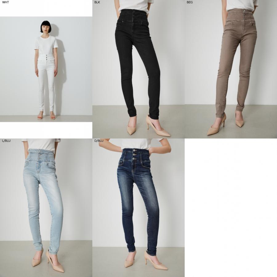 AZUL BY MOUSSY HI-WAIST BUTTON DENIM SKINNY2/ハイウエスト AZUL BY MOUSSY HI-WAIST BUTTON DENIM SKINNY2/ハイウエスト