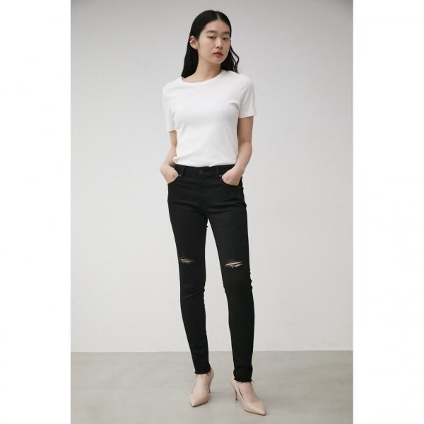 moussy デニム moussy】ギャザーハイウエストデニム - メルカリ
