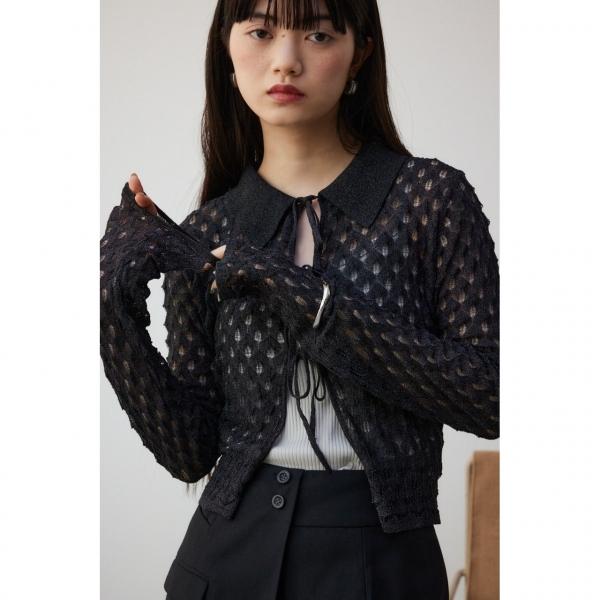 ポップコーンジャガードニット/レディース/トップス ニット  長袖【SALE】｜azulbymoussy｜03