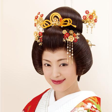 日本髪かつら 文金高島田 (中古・超美麗品) 髪色:#2 自然色 日本髪かつら 文金高島田 (中古・超美麗品) 髪色:#2 自然色