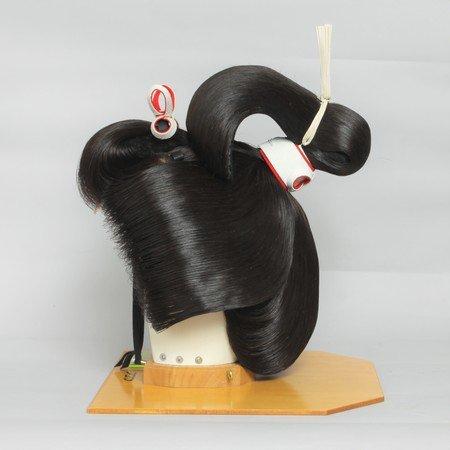 花嫁かつら・日本髪かつら（文金高島田）明るい栗色；新古品｜azuma-onlineshop｜06