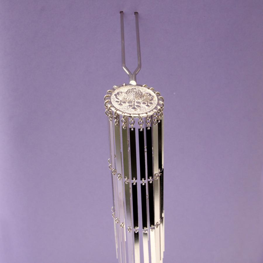 ビラカン かんざし「シルバー 丸桐3段」髪飾り 成人式 振袖 日本髪