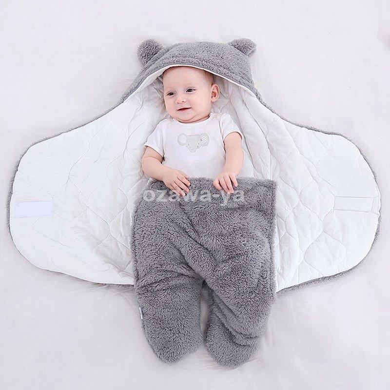 おくるみ 新生児 ブランケット 赤ちゃん ベビースリーパー ベビー布団 日本に 秋冬 ギフト 記念撮影 出産祝い 熊 可愛い 寝袋 蹴り防止