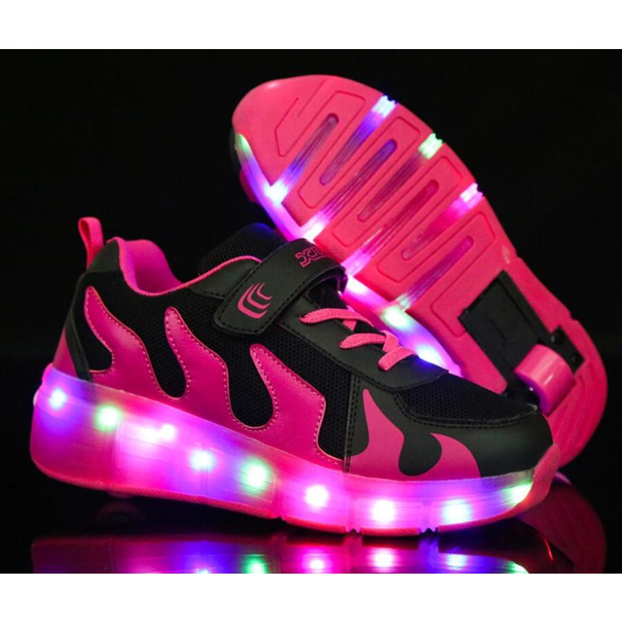 1輪 ローラースケート 子供用 光るローラーシューズ ローラースニーカー 期間限定の激安セール キッズ ジュニア 男の子 23センチ 女の子 大人 スポーツ