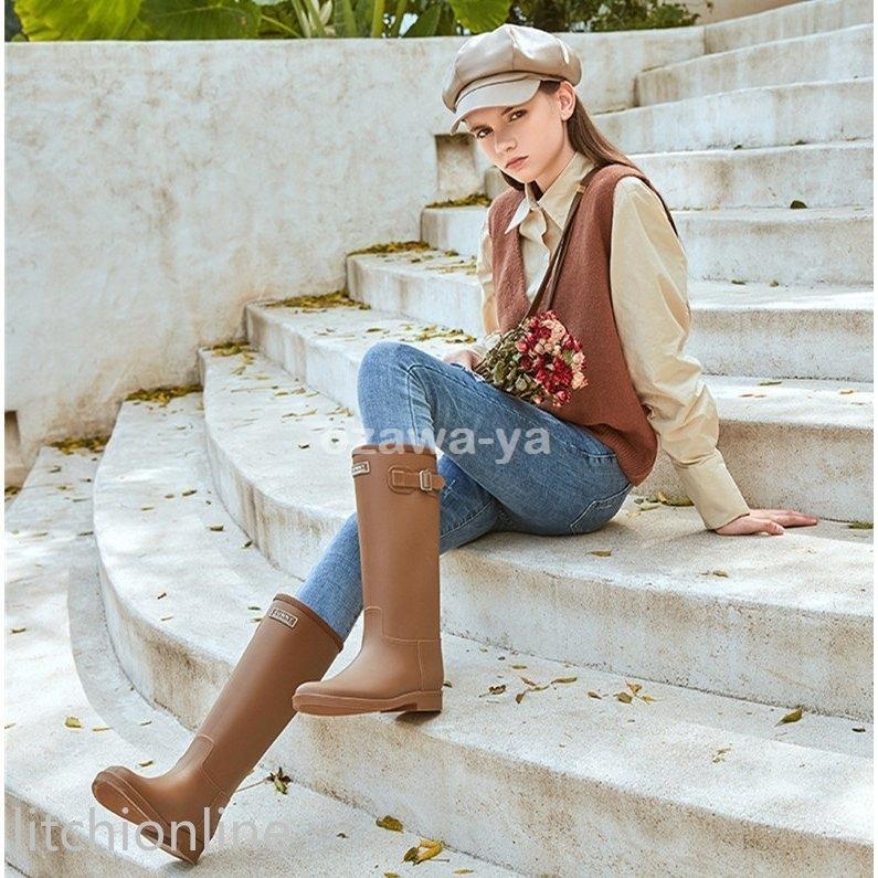 21超人気 レディースシューズ 婦人靴 晴れ雨兼用 カップインソール 屈曲 撥水 防滑 防水 軽量 おしゃれ レディース ロング レインブーツ 長靴 インソール付 低反発 長靴 レインブーツ Demolition Training