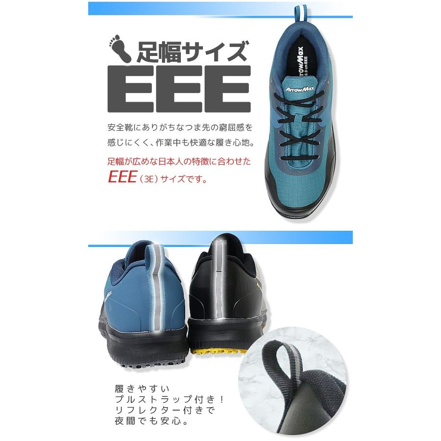安全靴 ローカット 防水 アローマックス #112 耐滑 鋼製先芯入り