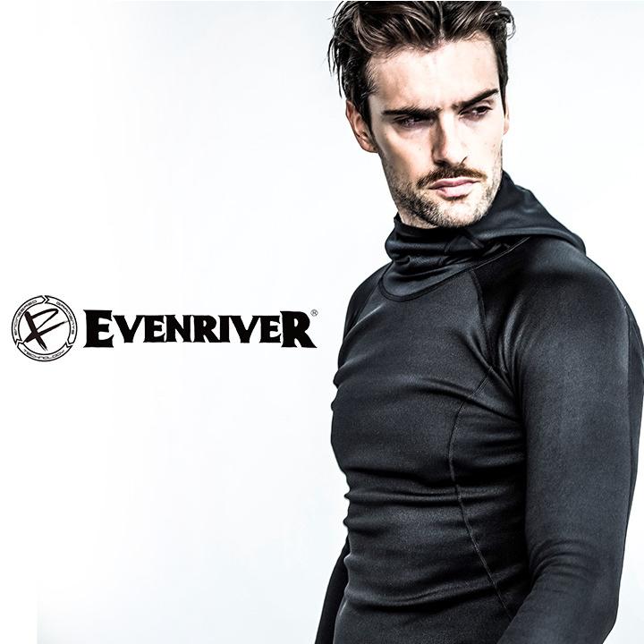 EVENRIVER 防寒インナーシャツ 厚手 フード付き 3WAY 裏起毛 目出し帽 