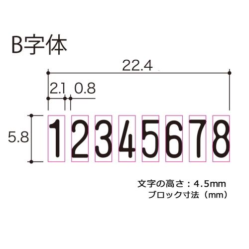 IJ-087E(B)　ナンバーリング　プラス　8桁/7様式　IJ-087EB｜azumaya｜02