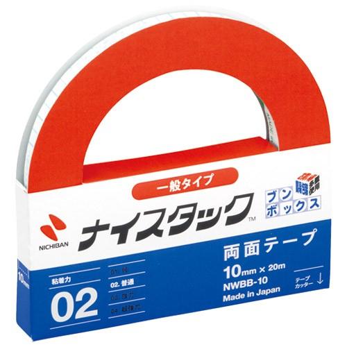 ナイスタック NWBB-10 10mm×20m 12巻入　ニチバン 紙両面テープ｜azumaya