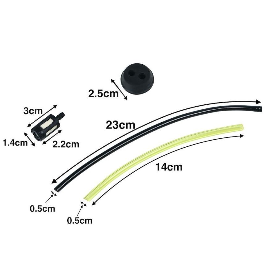 草刈機 刈払機 草払機 芝刈機 草刈り機 燃料ホース セット グロメット 燃料フィルター 燃料チューブ 芝刈り機 修理 部品 汎用品｜azumayaa｜05