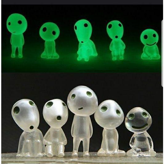 もののけ姫　こだま　陶器製フィギュア 3体セット もののけ姫 コダマ畜光フィギュアセット Amazon.co.jp: こだま 蓄光