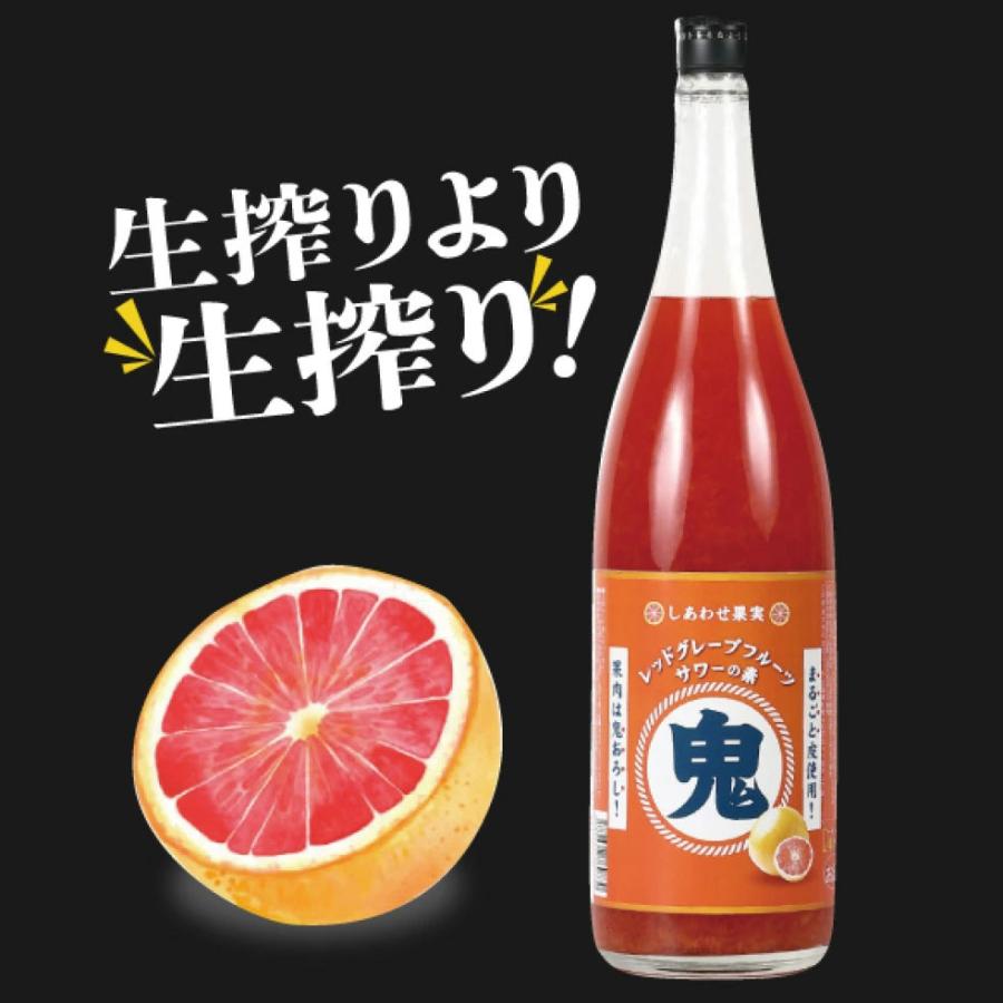 しあわせ果実 鬼おろし サワーの素 レッドグレープフルーツ 720ml / 北