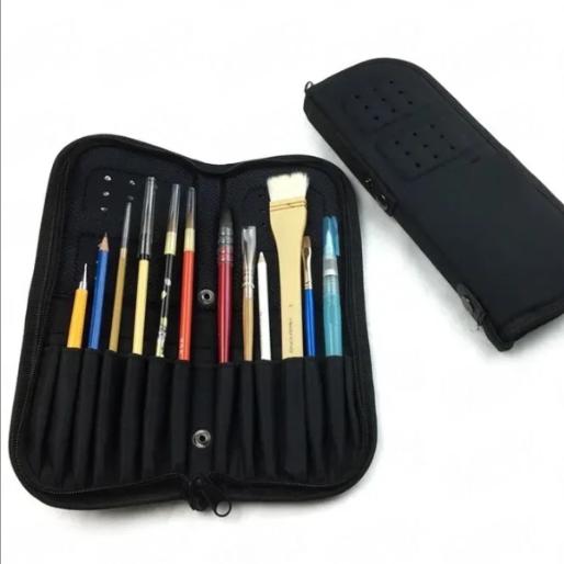 書道用筆 ケース付き 13本 書道用筆 ケース付き 13本 書道用筆 ケース