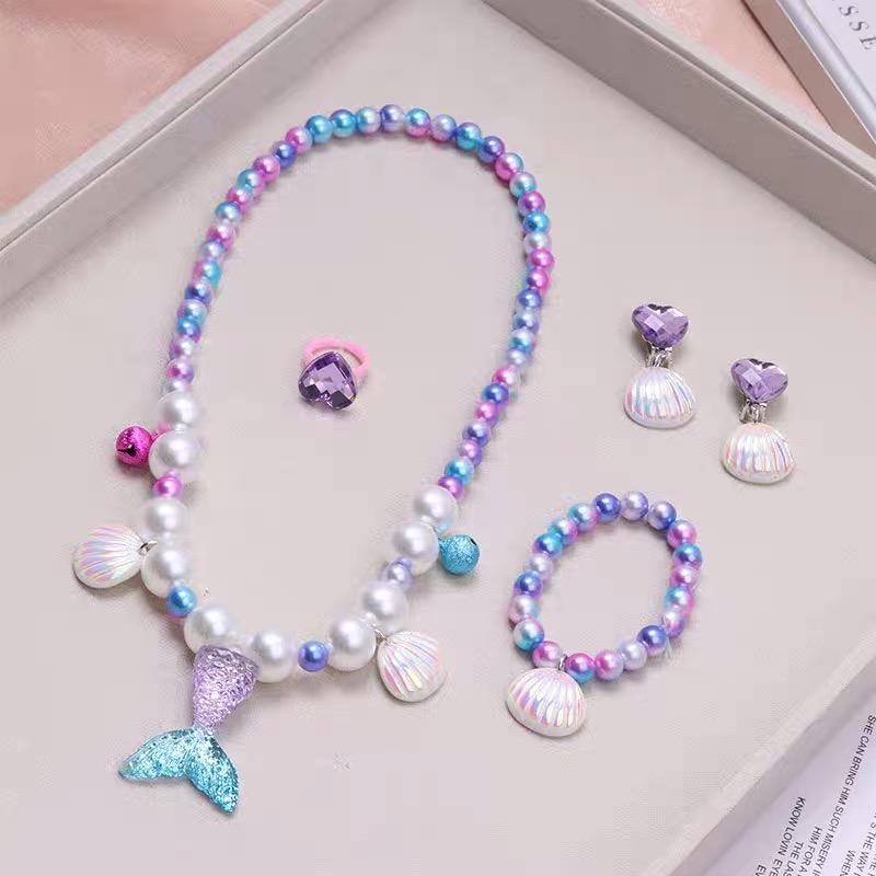 指輪・ピアス・ブレスレット・ネックレス アクセサリー 子供 キッズ ネックレス ピアス 指輪 プレス お姫様に