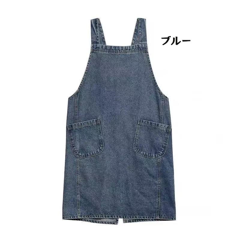 デニムエプロン レディース メンズ かぶるだけ エプロン デニム 大きい