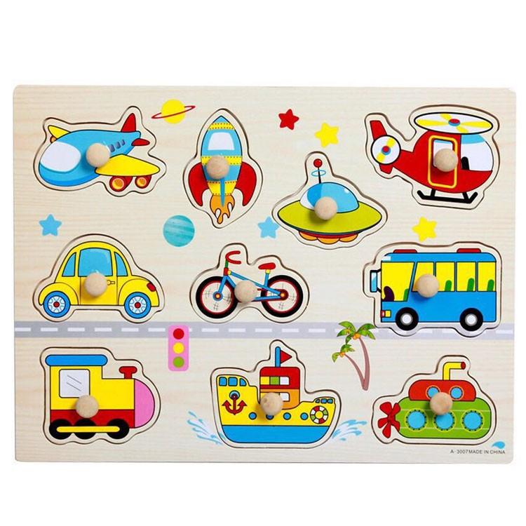 木のパズル つまみあり 知育 おもちゃ 赤ちゃん 1歳 2歳 3歳 動物 昆虫