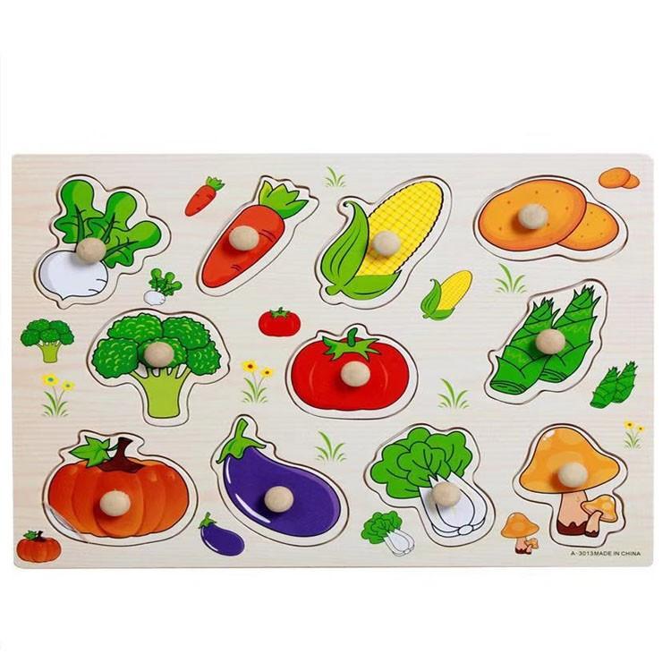 木のパズル つまみあり 知育 おもちゃ 赤ちゃん 1歳 2歳 3歳 動物 昆虫