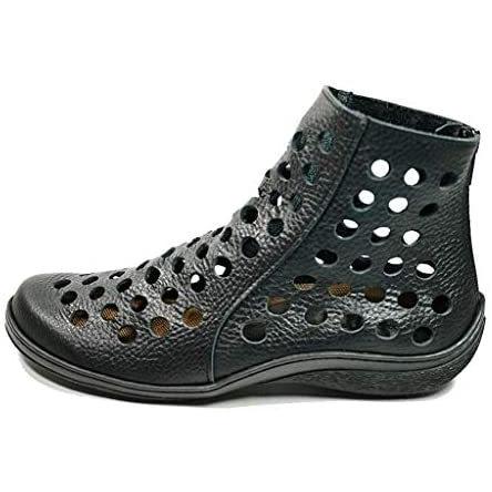 高い素材 ユリコマツモト ブーツ レディース 本革 サマーブーツ パンチ ファスナー 低い 日本製 ブラック 23 5 Cm 3e 待望の再販 Www Clinicagastroservice Com Br