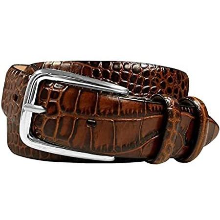 Belts Com メンズ 男性のためのアルマンド本物のイタリアのカーフレザードレスベルト