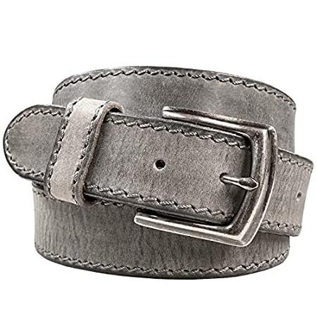 消費税無し Belts Com メンズ イタリアフルグレインレザーカジュアルジーンズベルト グレー 製 36 グレー 並行輸入品 ベルト Www Lagourmandise It