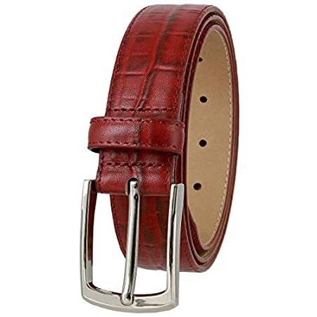 Belts Com メンズ 広い革ワニエンボスカジュアルドレスベルト1 3 ベルト 8 8 36