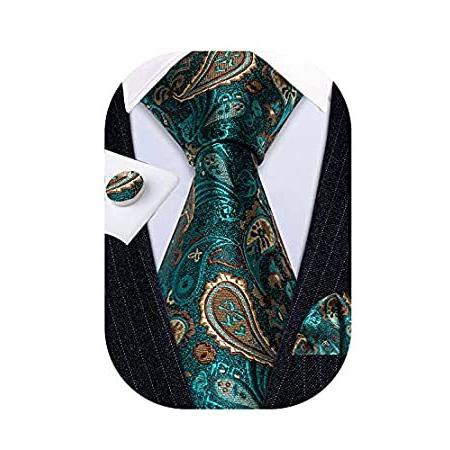 Barry Wang メンズ ネクタイセット メンズファッション 無地 スクエアカフリンク シルクネクタイ ポケット スクエアカフリンク エクストラロングタイ ネクタイセット Us 並行輸入品 サイズ Siz Azure B085lw7z9y One One ショップ