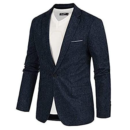 パーティを彩るご馳走や Sports Lightweight Jackets Blazer Suit Casual Men's Coats Navy【並行輸入品】 M Button One テーラード、ブレザー