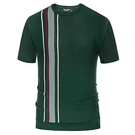 好きに PAUL PJ JONES P【並行輸入品】 Striped Contrast Sweater Casual Crewneck Sleeve Short Men's ニット、セーター