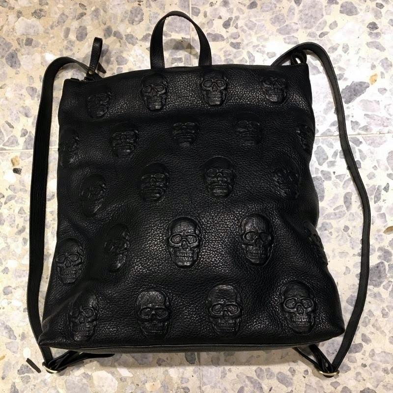 IO PELLE イオペレ バッグパック スカル ドクロ リュック黒io08751  