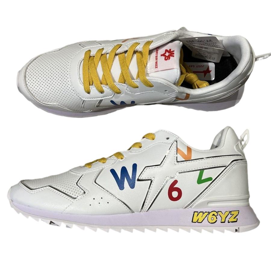 W6YZ ウィズ スニーカー JUST SAY WIZZ ジャストセイウィズ 限定品 白 マルチプリント JM2300R01G01 jm2300r01g AZUR セレクト