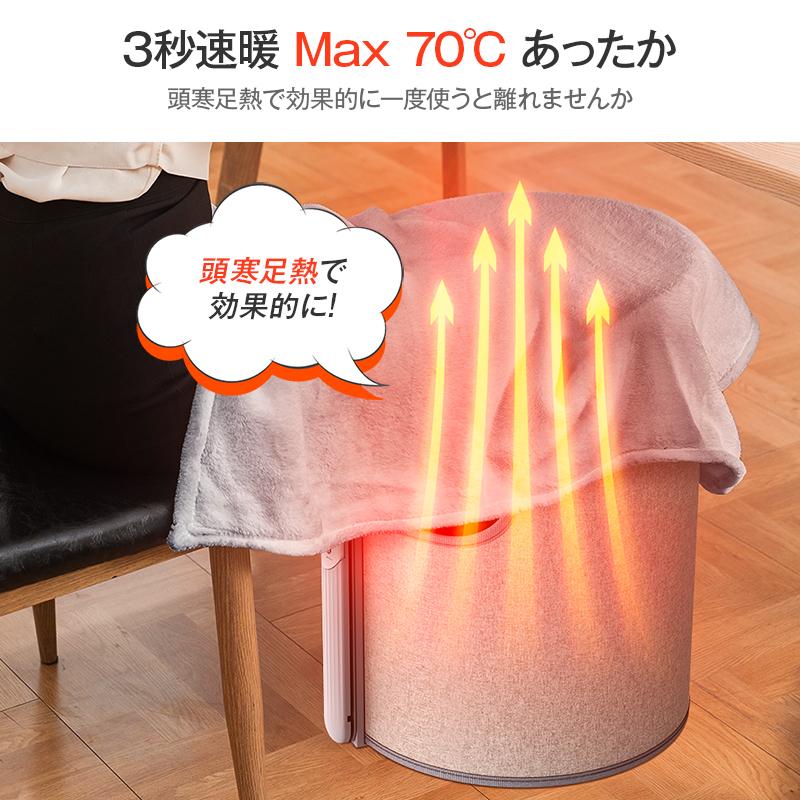 パネルヒーター 足元 遠赤外線 Max 70℃＆360°囲む 3秒速暖 毛布付き