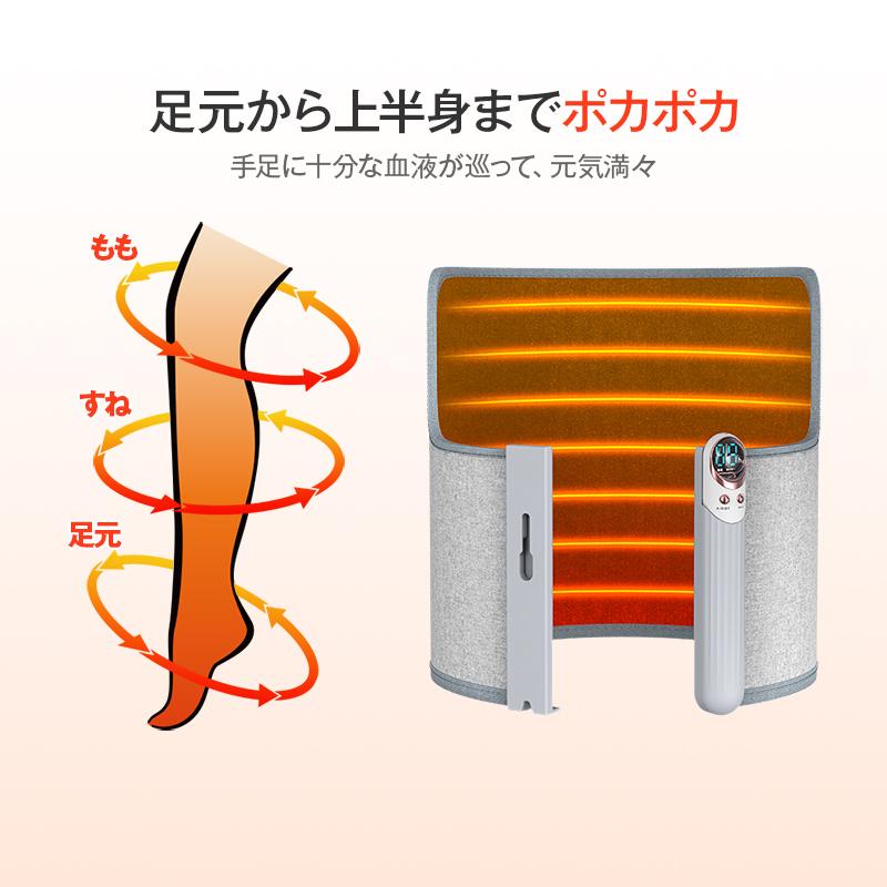 パネルヒーター 足元 遠赤外線 Max 70℃＆360°囲む 3秒速暖 毛布付き