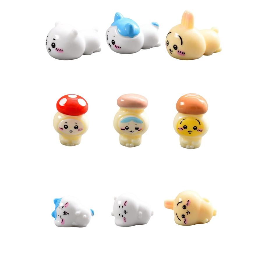 3個セット ちいかわテーブルの置物 ミニフィギュア かわいい