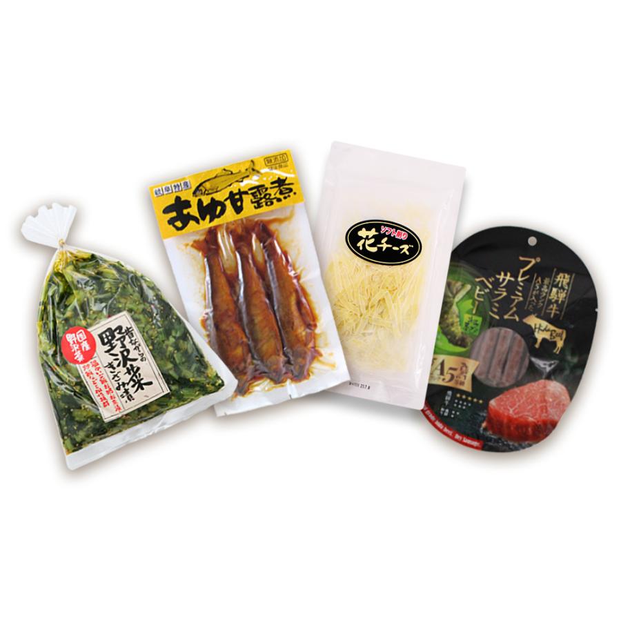 バランス重視で厳選 ご当地おつまみ ４種セット 飲み会 サラミ チーズ ビール ワイン 梅酒 果実酒 酒 おつまみ Set 暮らしを創る あずさ屋 通販 Yahoo ショッピング