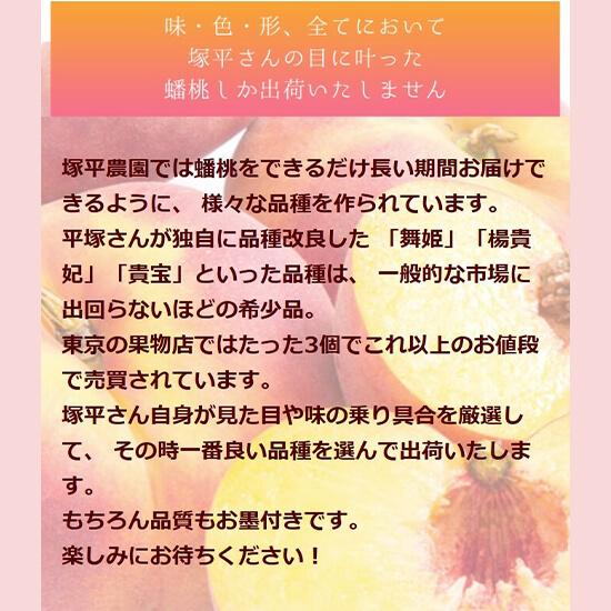 2025年度予約終了 蟠桃 もも 信州産 塚平農園 1.5kg箱（約7〜12個入
