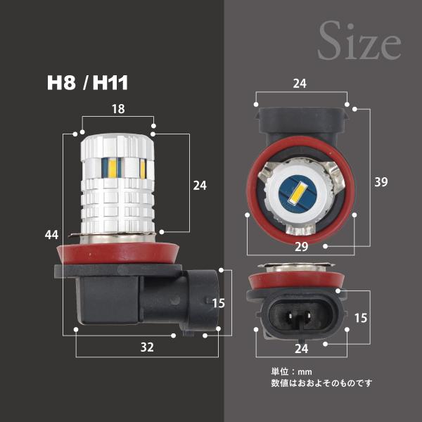 LED フォグ アトレー ワゴン 後期 S321G、S331G H19.9〜 H8 イエロー フォグランプ 3000K 最新型CSP1860チップ 2個セット (ネコポス送料無料) アズーリ｜azzurri｜05