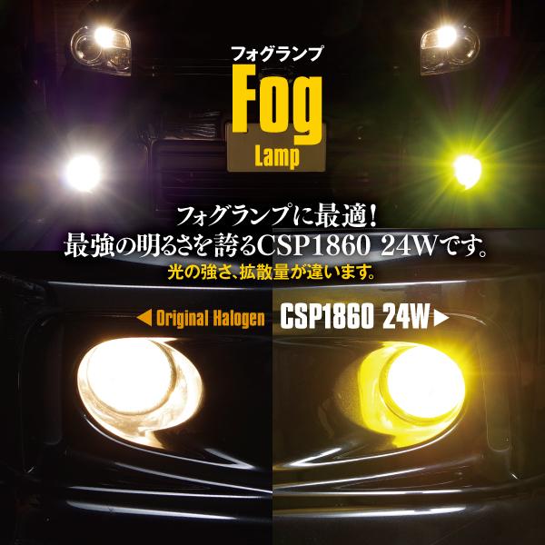 LED フォグ ノート 前期 E11 H17.1〜H19.12 H8 イエロー フォグランプ 3000K 最新型CSP1860チップ 2個セット (ネコポス送料無料) アズーリ｜azzurri｜02