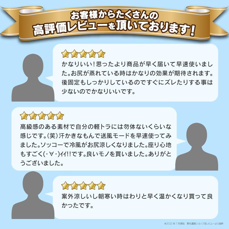 カーシートカバー 後付け ヒーター クーラー クッション 座席用 風量3段階 レッド アズーリ｜azzurri｜09