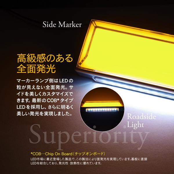 AZ) LEDサイドマーカー 角型 マーカーランプ 路肩灯 COBタイプ AZ) LEDサイドマーカー 角型 マーカーランプ 路肩灯 COBタイプ