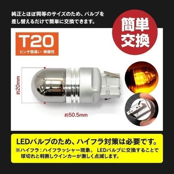 CX-7 H18.12〜H21.8 ER3P  フロント リア ウインカー LED ハイフラ抵抗器4個+T20 ステルスLED アンバー 4本 (ネコポス送料無料) アズーリ｜azzurri｜05