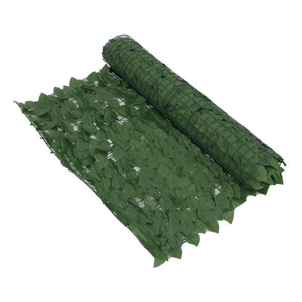 グリーンフェンス 緑のカーテン グリーンネット 目隠し リーフフェンス 人工葉 1m×3ｍ ダークグリーン アズーリ