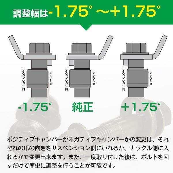 AZ製 パジェロイオ H77W フロント ±1.75° パジェロミニ、パジェロJrを含む キャンバーボルト M12  2本セット 調整 (ネコポス) アズーリ｜azzurri｜06