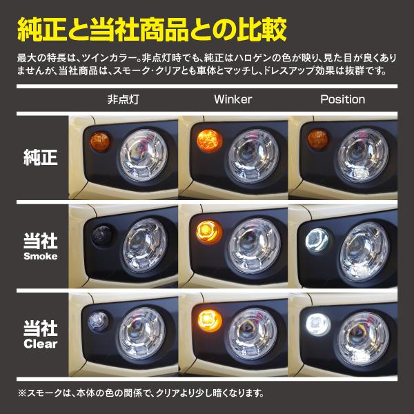 ジムニー JB64W/ジムニーシエラ JB74W LED ツインカラー ウィンカーランプ ポジション+デイライト クリアレンズ アズーリ|azzurri|05