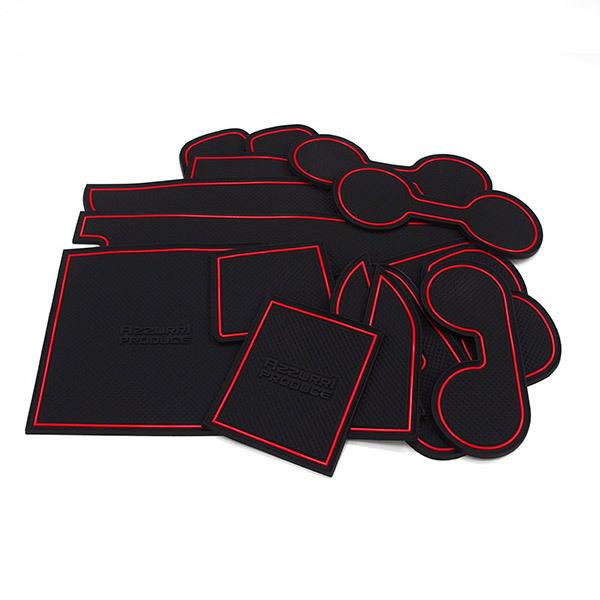 デリカ D5 Cv1w クリーンディーゼル車用 ドアポケットマット シート 滑り止め 新型ラバーマット レッド 17p 車種専用設計 Azzurri Shopping 通販 Paypayモール