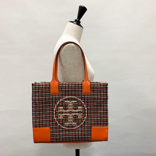 【母の日】トリーバーチ バッグ ELLA PLAID MINI TOTE トリーバーチ エラ プレイド ミニ トート A4サイズ オレンジ レディース 50217 TORY BURCH_11