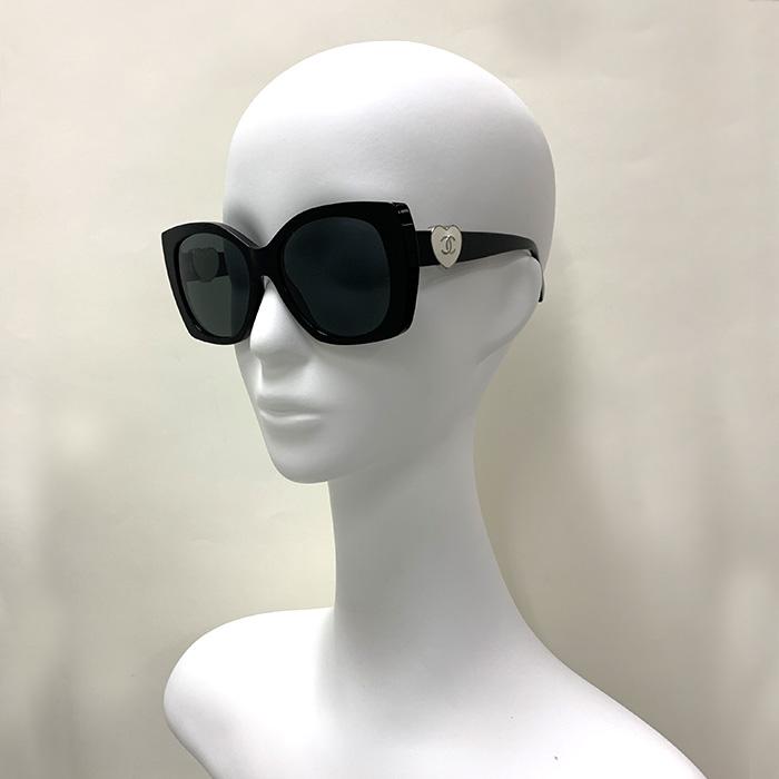 【希少・極美品】CHANEL ハートモチーフ サングラス 阪急購入 完売モデル シャネル ハートモチーフサングラス コピーCH5477 C501