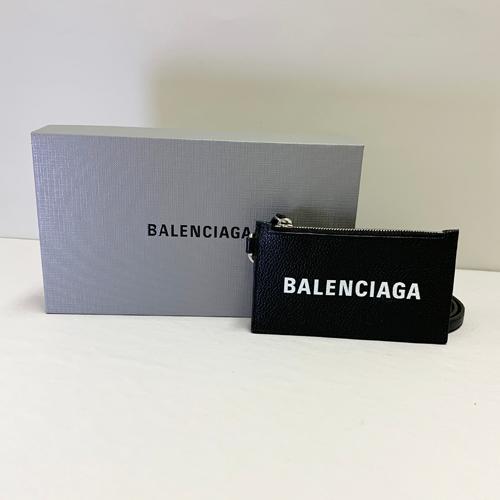 バレンシアガCASHキーリング付きカードケース クロコダイル型押し 限定！BALENCIAGA☆CASH CARD CASE ON KEYRING クロコ型押☆即納