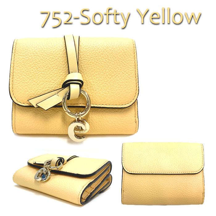 Chloeクロエ アルファベット 割引 トリフォールドウォレット ソフティ